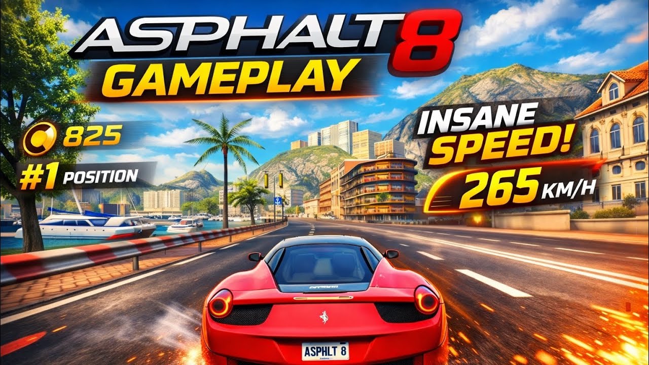 "🔥 Asphalt 8 Gameplay | Insane Speed at 265 KM/H! 🚗💨" - YouTube
