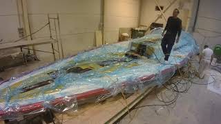 32' racing yacht deck infusion