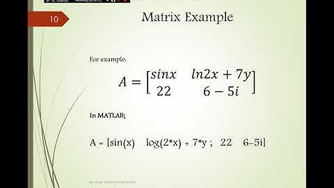 Matlab Lecture 3 - Vectors and Matrix in Matlab | Everything For Everyone