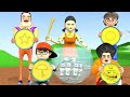 Squid Game (오징어 게임) vs Scary Teacher 3D Miss T and 3 Neighbor with Orange Candy Shape Challenge #23