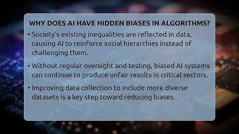 Why Does AI Have Hidden Biases In Algorithms? - Talking Tech Trends