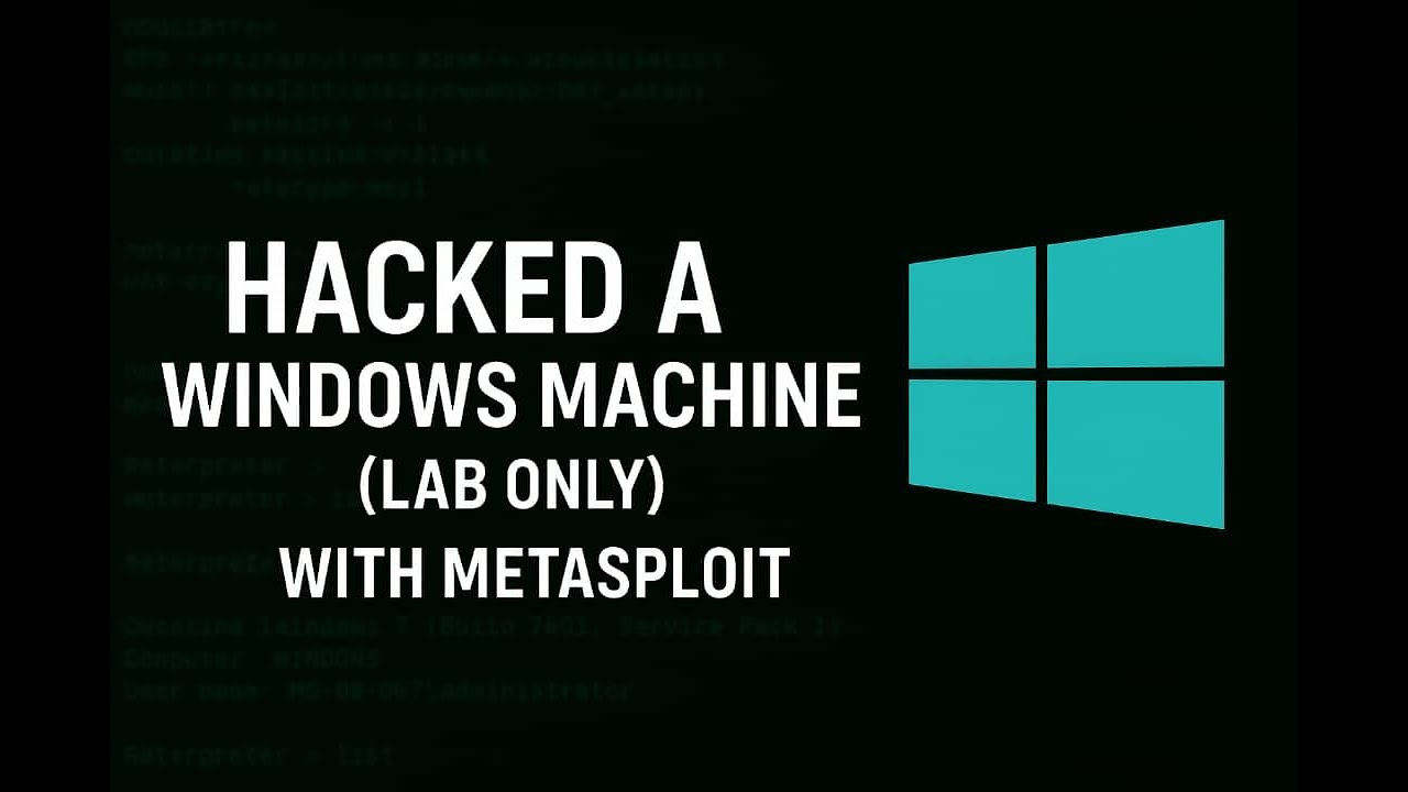 🔐 Hacking a Windows Machine in a Lab with Metasploit - YouTube