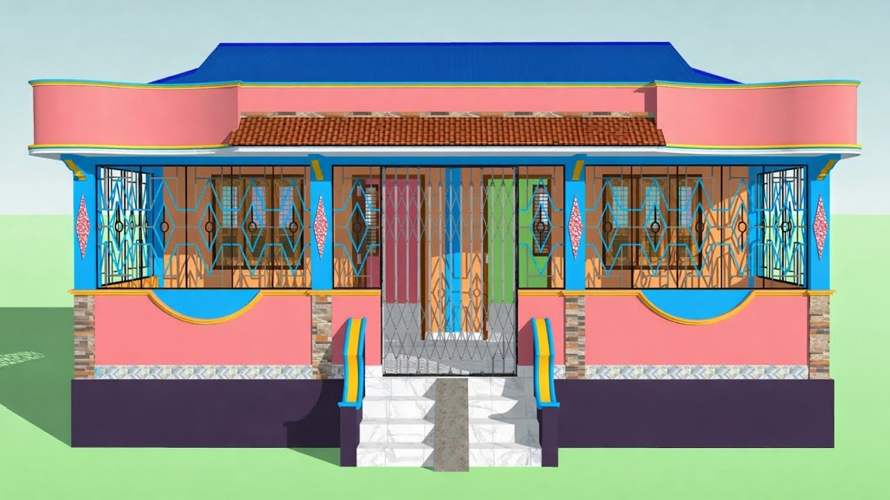 tin set roofing beautiful house design | tin set house | North-East टाइप पर टिन से 2bhk घर का डिजाइन