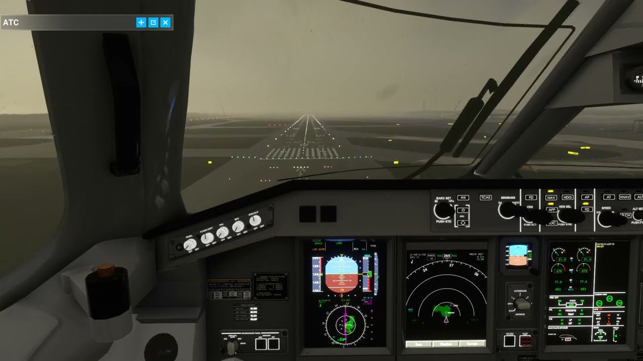MSFS. Virtualcol Embraer 170 Paris LFPG landing. AIG AI traffic. Accuseason.