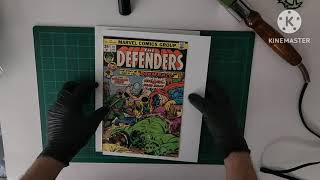 Pressing those Comics #2 (Defenders #19 Spine Roll Repair)