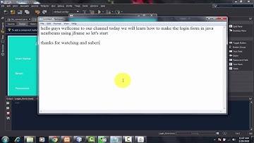 JAVA- Create login form in java with netbeans IDE using jframe