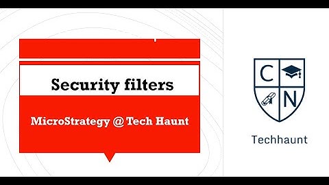Security filters in MicroStrategy