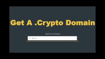 Blockchain Domains - Claim Your .crypto Blockchain Domain From Unstoppable Domains - Cryptocurrency