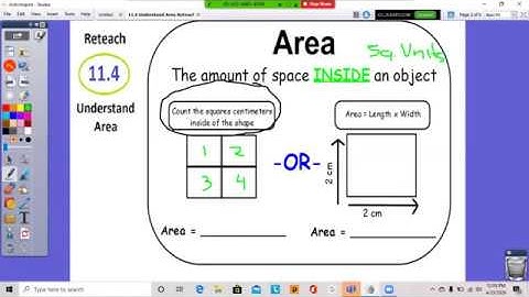 11.4 Understand Area Reteach - GoMath 3rd Grade