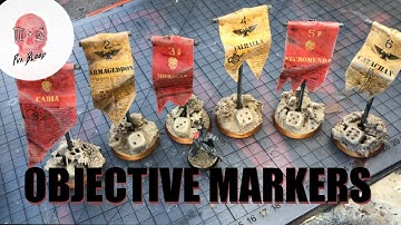 OBJECTIVE MARKERS for Warhammer40k 9th edition...Kit-bashing some garbage!