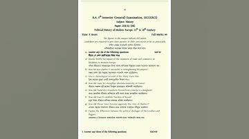 Burdwan University 5th semester History (General) Dse  question papers..