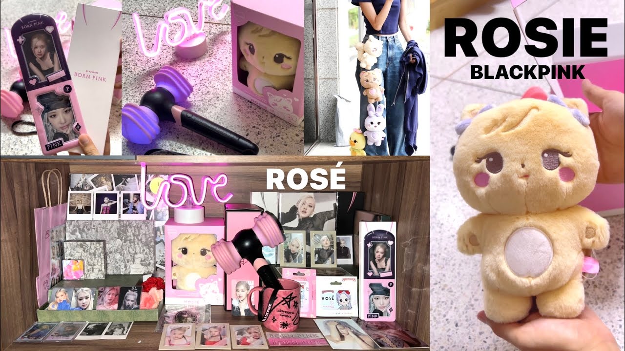 BLACKPINK Rosie ROSE Character Plush Doll Stuffed Toy World Tour