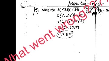 Common Exam Mistakes on Radicals: what went wrong??