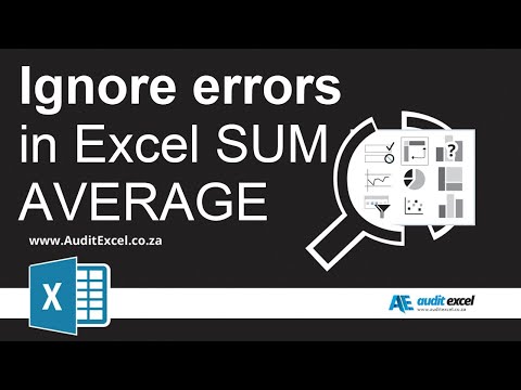Ignore error in Excel SUM formula (or AVERAGE, MAX, MIN etc)