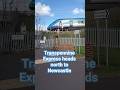 Transpennine Express heads north to Newcastle through Gateshead #train