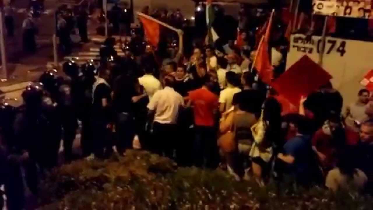 A Jewish-Arab anti war demonstration and a counter pro war demonstrations