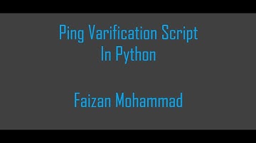 Ping Verification Script in Python