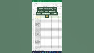 How to make UPC-A barcodes in Excel.. #shortvideo #shorts #excel #tips