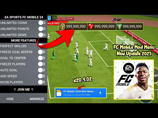 🟢FC Mobile Mod Menu Apk ATUALIZADO v20.1.02 2024 Mediafire, FC Mobile Mod  menu