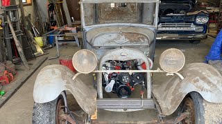 1929 ford ratrod cab and roof assembly wood top rebuild. 4 cylinder turbo Model A getting cab done