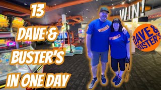 Can we visit 13 Dave & Buster's  locations In ONE Day? #daveandbusters #arcadetour #worldrecord