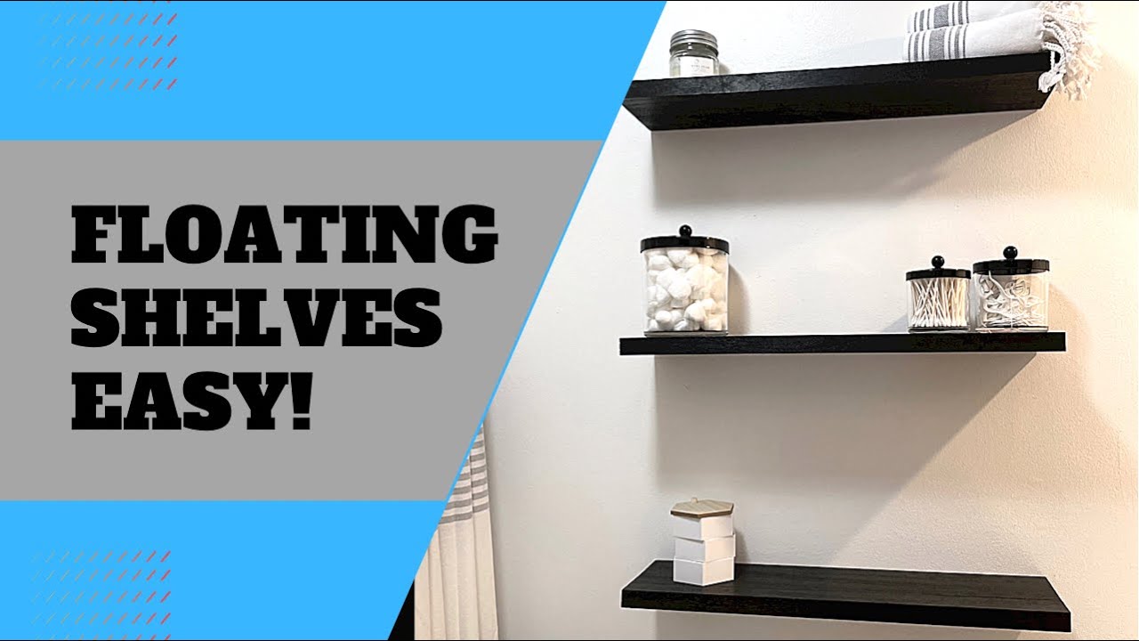 Floating Shelves that anyone can install! Bathroom Remodel! - YouTube