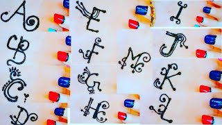 Eid️SpecialA to M  Lettter tattoo mehndi design |All alphabet tattoo design 2020 ||mehandi Tattoo