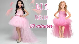 How To Make A Tutu Dress For Toddler No Sew Diy Tutu High Low For Baby Tutorialdress For 4 Years