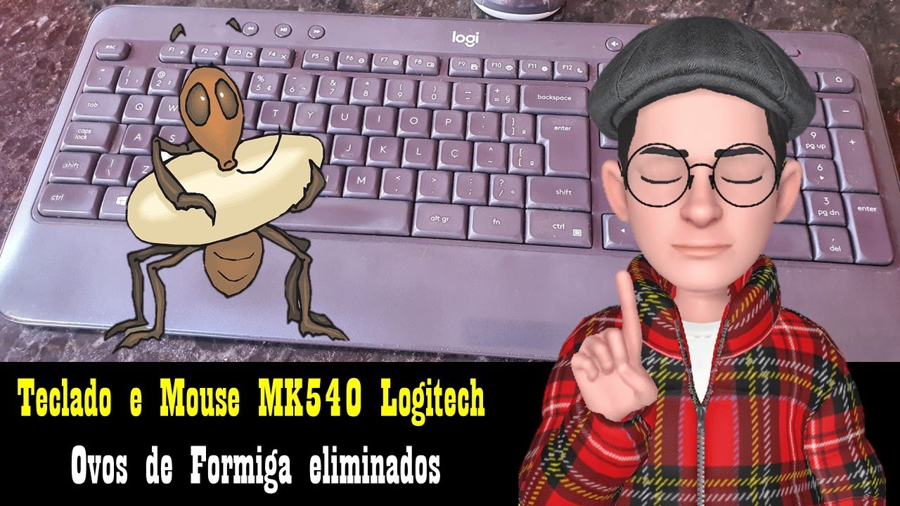 Ovos de Formiga no Teclado e Mouse MK540 Logitech - Veja como limpar