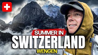 HIKING THROUGH A STORM (Grindelwald to Wengen) ?? SWITZERLAND