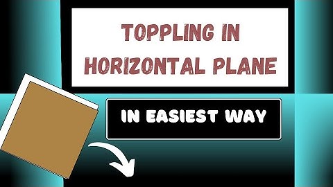 Toppling On Horizontal Plane Rotation Motions Physics
