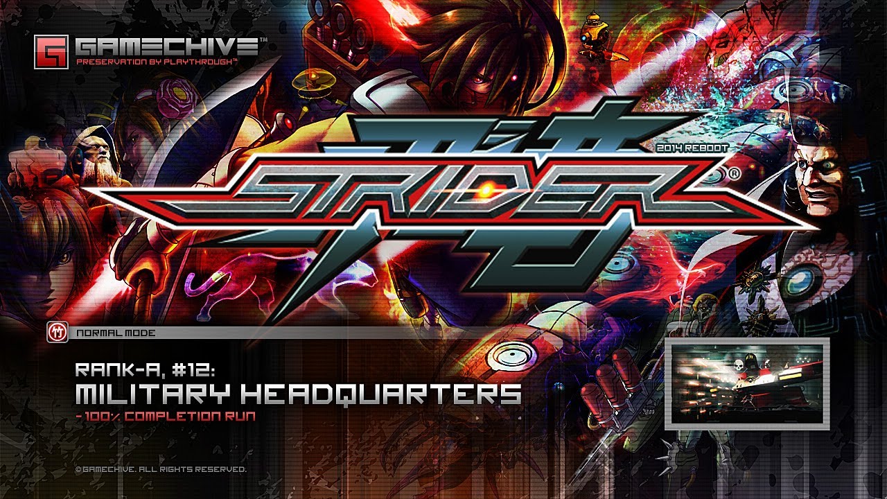 Strider [2014] (Rank-A/Normal #12: Military Headquarters, 100% Completion Run) PS4 Gamechive