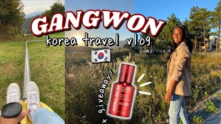 weekend trip to gangwon, south korea vlog // mountain coaster, APRILSKIN giveaway, black in korea