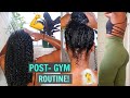 💪My Post-Gym Routine| Bulking + Natural Hair Wash Day!