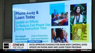 Washoe County Board of Trustees approves funding for Axon body cameras; provides update on 'Phone