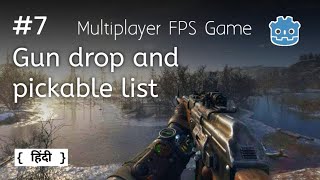 Gun drop and Pickable list | Complete multiplayer FPS game using Godot in Hindi | Ep 07