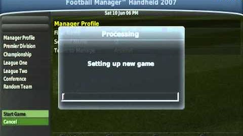 Football Manager Handheld 2007 PPSSPP v.1.1.1 on Nvidia Shield Tablet (Android)