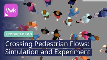 Crossing Pedestrian Flows: Simulation and Experiment | PTV Viswalk | Product Demo