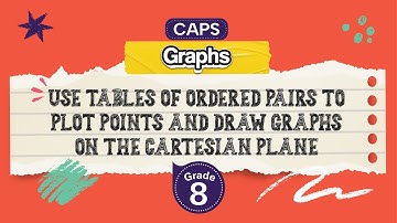 [GRADE 8] Use Tables of Ordered Pairs to Plot Points and Draw Graphs on the Cartesian Plane