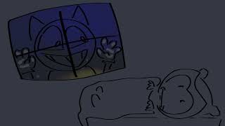 pov: cartoon cat is outside your home at 3 am