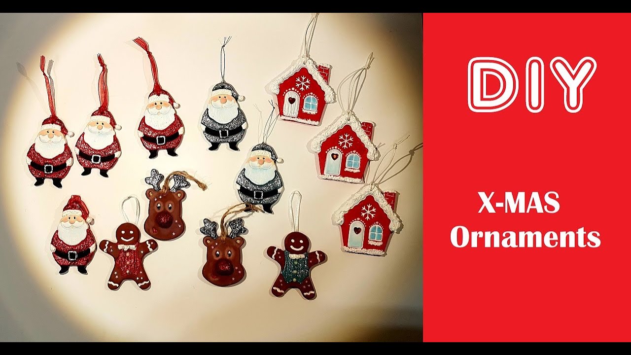 ❤️ DIY – Christmas Ornaments with Cookie Cutters & Air-Drying Clay