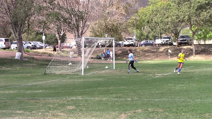 Miranda Rice scores with her left foot and her head