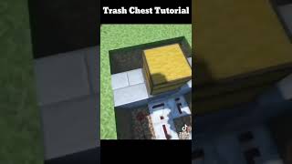 Trash Chest Tutorial in Minecraft||#shorts #minecraft #minecrafttutorial