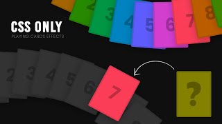 Playing Card Hover Effects | Html CSS