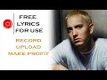 Free for profit free lyrics rap like eminem  free to use  rap lyrics free free unused rap 