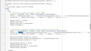 T2Ti ERP Lite - Delphi - Multitenancy - Video Aula 05 - T2Ti Tools - ActionUsuarioTenantExecute