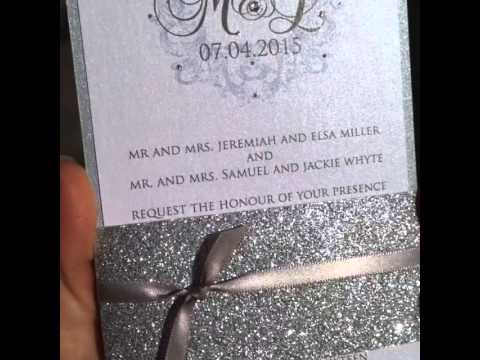 glitter belly band damask wedding invitation with fairydust youtube