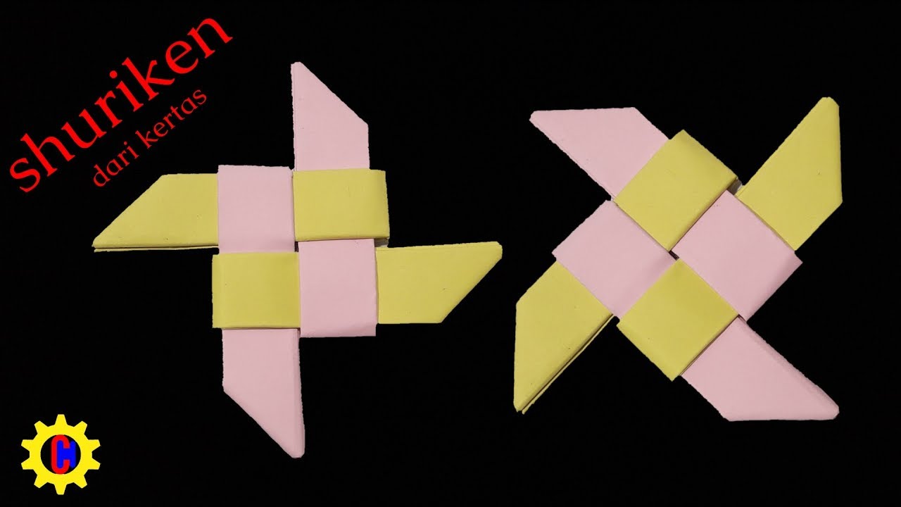 Cara Membuat Origami Shuriken Bintang Ninja dari 