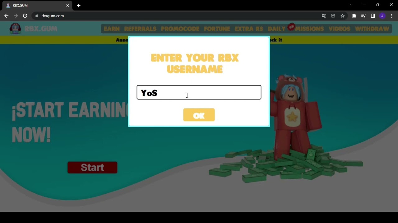 How To Withdraw A Robux In Rbx.Gum!! 