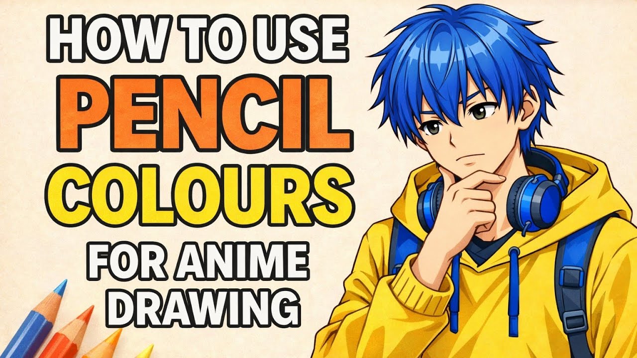 How to use pencil colours for anime drawing|Anant Ultra Arts - YouTube